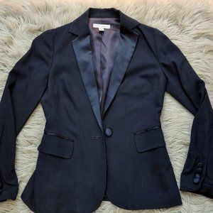 Banana Republic Dark Navy Blazer with one silk button